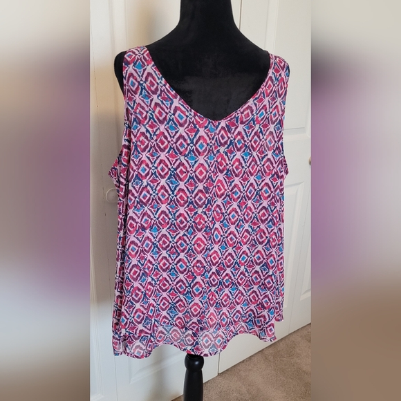 🔥2For$20 Women's LANE BRYANT Colorful Layered Tank Size 18 - Picture 5 of 11